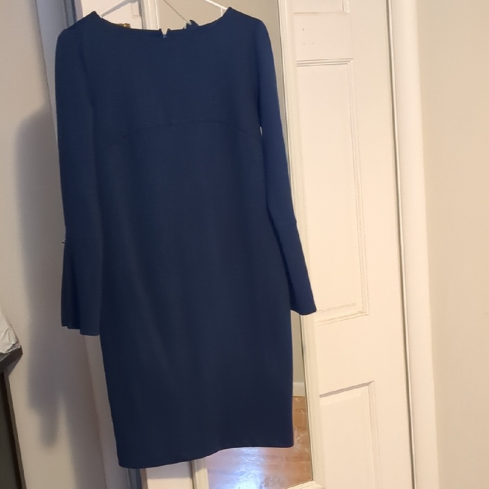 Pietro Brunelli Classic Navy Long Sleeve Dress